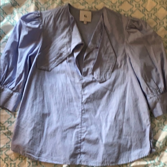 G. By goop peri tie-neck short sleeve shirt - Picture 11 of 13